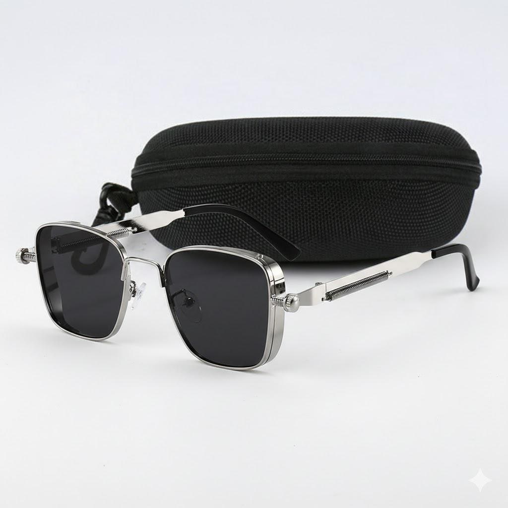 Retro Metal Steampunk Sunglasses for Men & Women – Boxy 