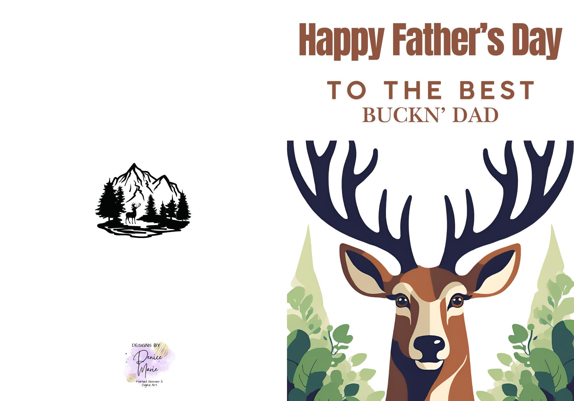 Hunting Card Background Hunting Greeting Card, Instant Download, Hunting Card, Father's Day ...