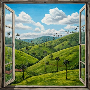 Valle de Cocora Digital Art Print | Colombian Prints  | Digital Download