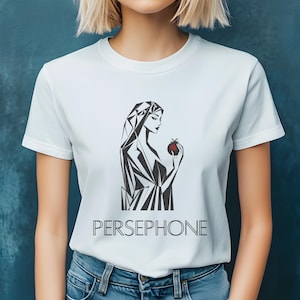 Persephone Shirt Greek Goddess of the Underworld T-Shirt Greek Mythology Shirt Minimalist Pomegranate Symbol Tee Gift for Mythology Lover