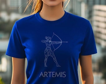 Artemis Shirt Greek Goddess T-Shirt Greek Mythology Shirt Minimalist Goddess Tee Moon and Nature Shirt Gift for Mythology Lover