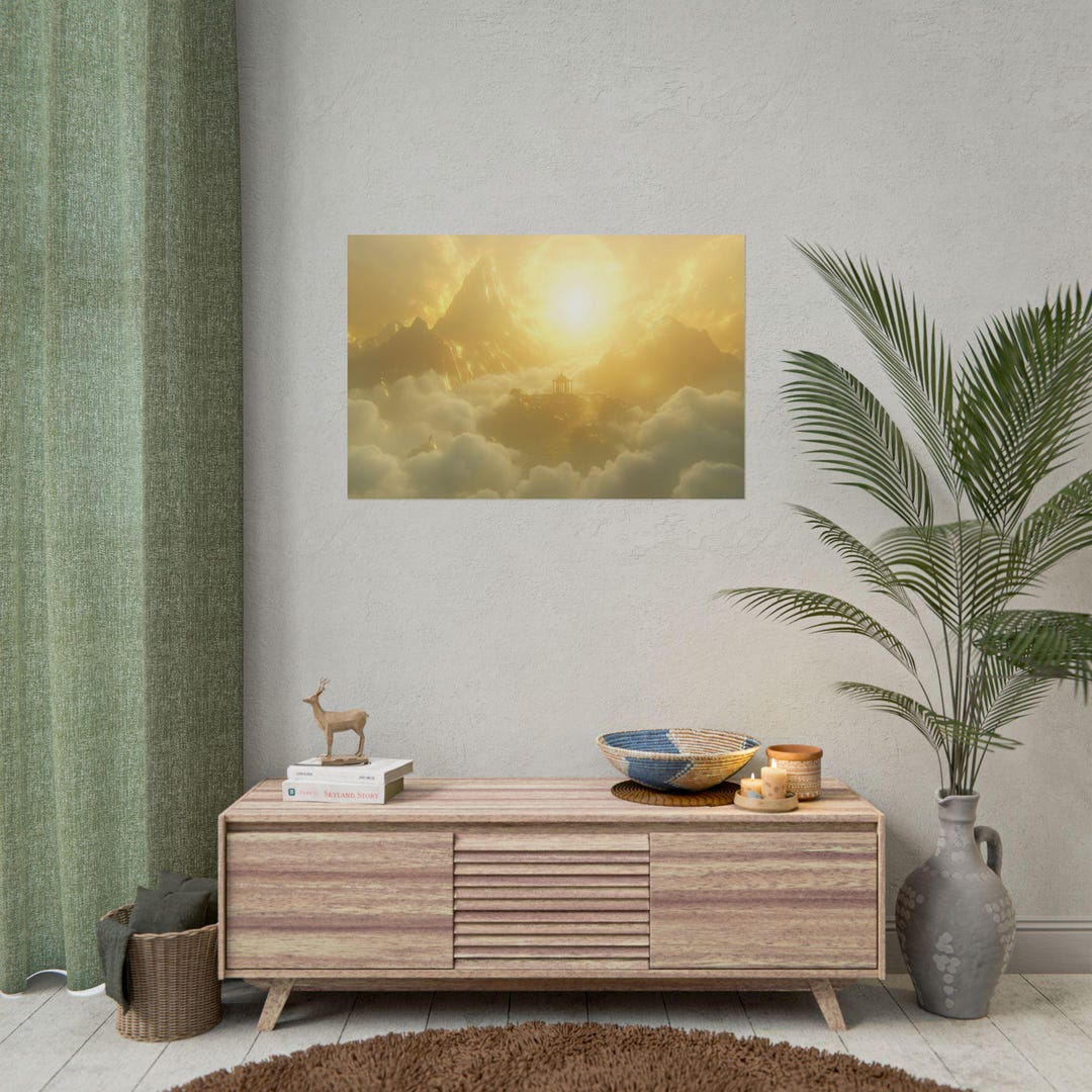 Mount Olympus Greek Mythology Poster Home of the Gods Ancient Greek ...
