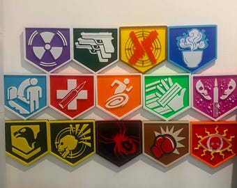 Placas decorativas de pared con ventajas de Black Ops Zombies: Arte decorativo para la pared de la sala de juegos
