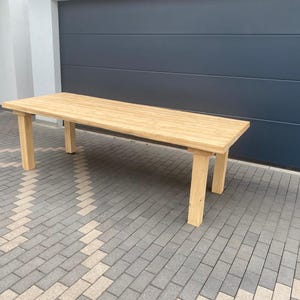 Massieve eettafel - handgemaakt - 249 x 90 cm