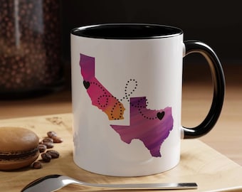 Individuelle Stadt Karte Kaffeetasse, personalisierte Heimatstadt Geschenk (11oz)