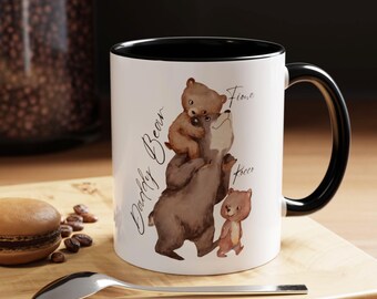 Daddy Bear Coffee Mug, Custom Father's Day Gift, Handmade Ceramic Mug