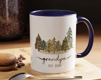 Mok nieuwe grootouders, aangepast jaarcadeau, handgemaakt keramiek 11 oz