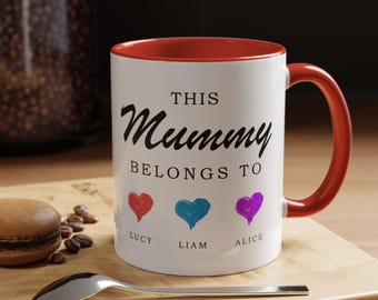 Personalized Ceramic Coffee Mug, Gift for Mum, Handmade in USA