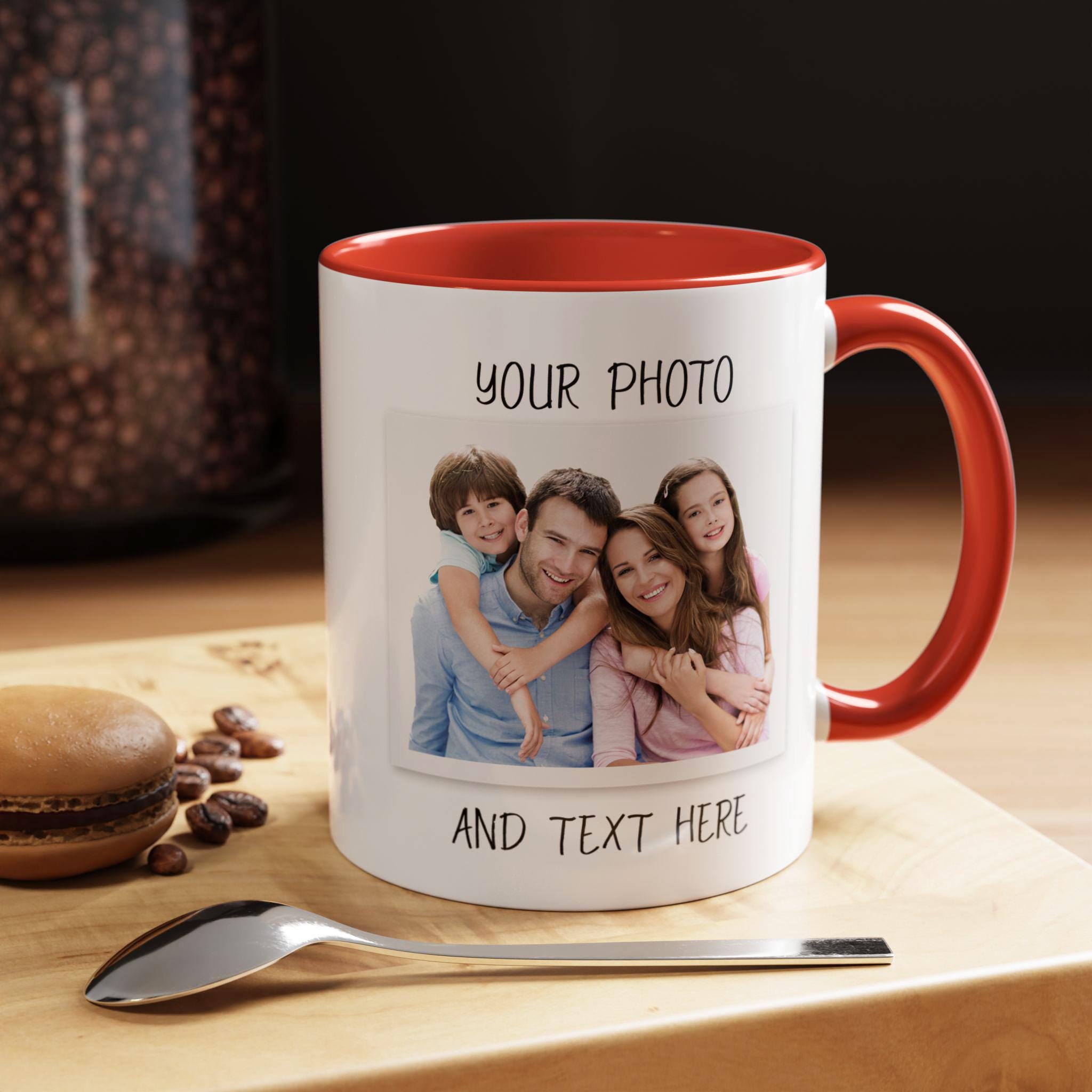 Custom Coffee Mug, Personalized Mug With Text And Photo, Personalized Mug, Custom Design Mug, Customizable Text Mug With Your Words Gift Cup