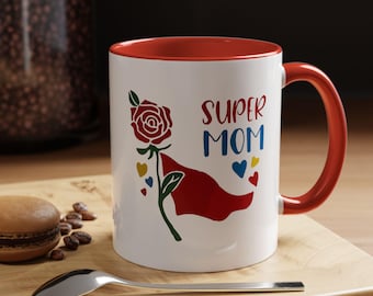 Personalized Floral Mug For Mum – Handmade Ceramic, Mother's Day Gift