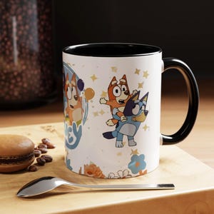 Cute Bluey And Bingo Tumbler, Skinny Tumbler Cup with Straw & Lid, 20oz Stainless Steel Tumbler, Floral Bluey Tumbler, Bluey Christmas Gift