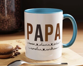 Personalizowany kubek na kawę dla taty, prezent na Dzień Ojca od wnuków