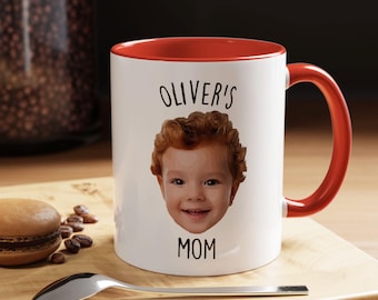 Custom Photo Mug, Baby Face Gift, Handmade Ceramic 11oz