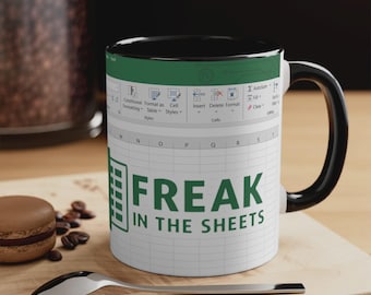 Freak In The Sheets-mok, accountant Excel-cadeau, handgemaakt keramiek