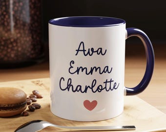 Personalized Girl Dad Coffee Mug, Father's Day Gift, Handmade USA