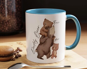 Daddy Bear Mug, Father's Day Gift, Handmade Ceramic Coffee Mug