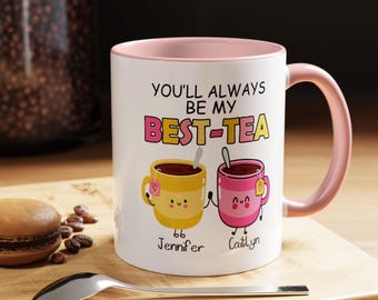 Personalized Ceramic Mug, Best Friend Gift, Handmade in USA