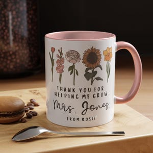 Personalized Teacher Mug Daycare Teacher Gift Ideas, Preschool Thank You Gift, Custom Teacher Gift for Teacher Back to School Thank You Mug