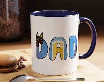 Kubek dla taty, Bluey Dad, kubek na dzień ojca, prezent dla taty, prezent walentynkowy dla niego, kubek dla taty, Bluey Dad, kubek na dzień ojca, prezent dla taty