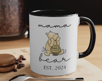 Custom Mama Bear Mug, Winnie Pooh New Mom Gift