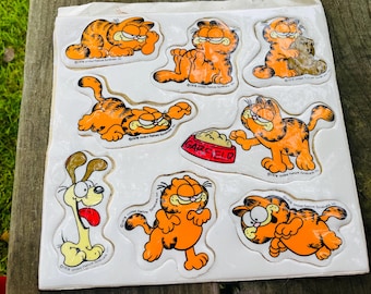 Selección de pegatinas grandes de Garfield vintage, Garfield de los años 80