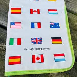 Vintage Benetton 1980s Writing Wallet, Gifts for Her
