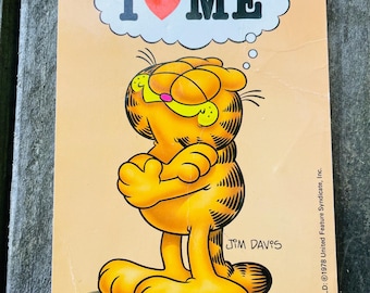 Vintage Garfield Postcard: I Love Me, 1980s Collectible