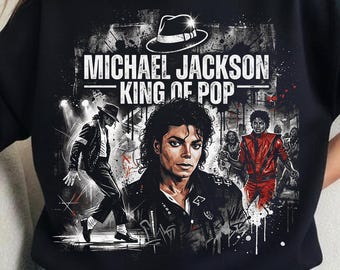 Diseño de camiseta de Michael Jackson, Rey del Pop, en semitono (descarga digital)