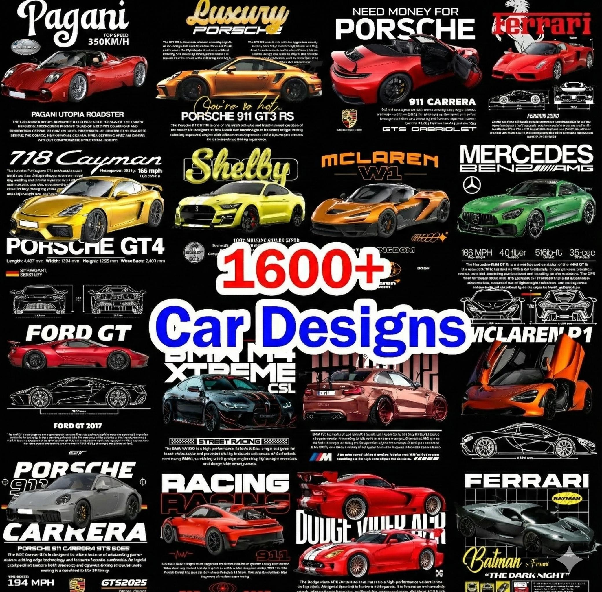 1600+ Car T-Shirt Designs: PNG Graphics (Digital Download