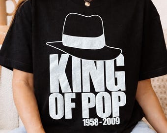 Diseño de camiseta de Michael Jackson, Rey del Pop, en semitono (descarga digital)