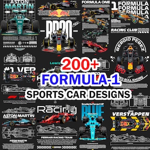 Ontwerpen F1-sportwagen T-shirt: 200+ png-afbeeldingen (digitale download)