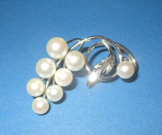 Vintage Collection Sterling Cultured Pearl Pins Brooches