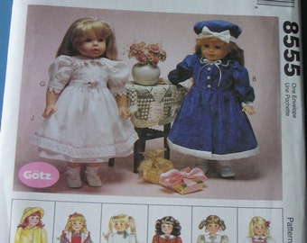 VINTAGE Doll Clothes McCall's Crafts 8555 Doll Clothes for 18" Doll Sewing Pattern Never Used