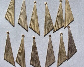 Vintage Parts Wings 12 Pieces Metal Earring Dangles Quality Casting New Old Stock Jewelry