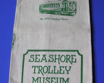 Museo de toallas de cocina vintage, tranvías de lino, Maine, Kay Dee, sin usar
