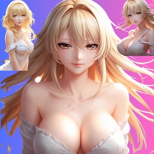 Set di 10 clipart di manga e ragazze anime, download digitale, alta qualità, 300 DPI standard, 4950 x 4950 px, PNG trasparente.