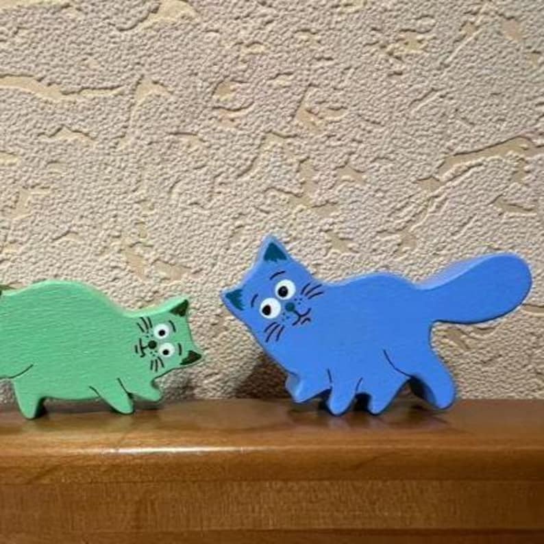 Balancing Wooden Cats: Brain Development Game for Toddlers, Colorful Stacking Toy image 9