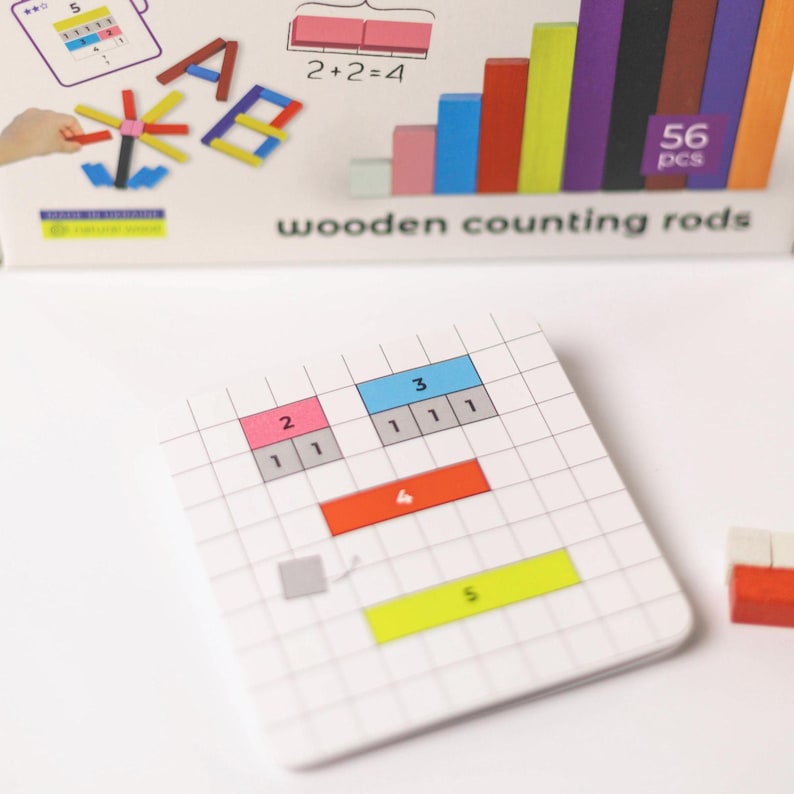 Montessori Math Number Rods: Educational Counting Toy for Preschoolers ...