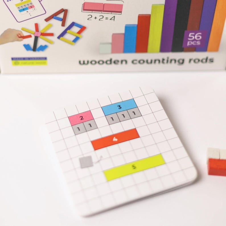Counting Rods Ark Montessori Math Number Rods: Educational Counting Toy for Preschoolers ...