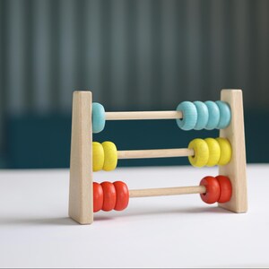 Math Toy Wooden Abacus Counting Toy Math Learning Tool for Kids Autism Learning Safe Toys Preschool Math Homeschool Counting Abacus