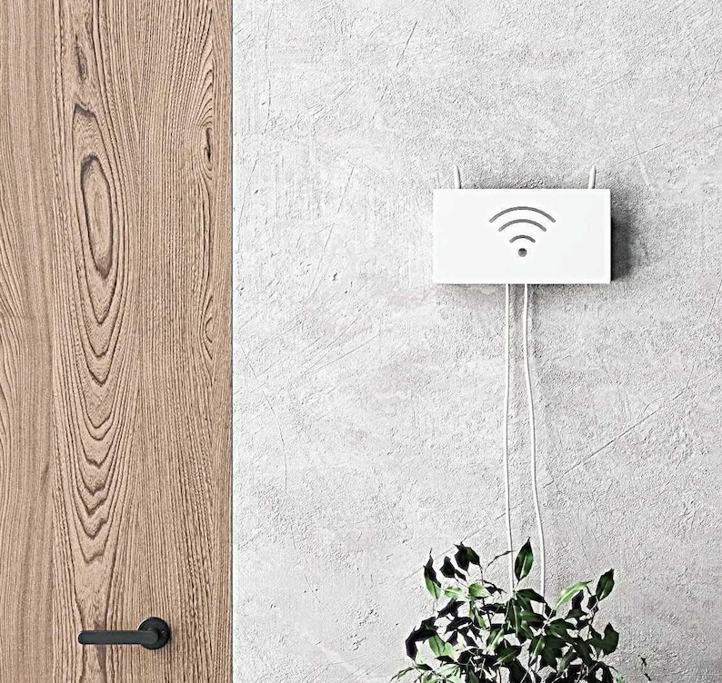 White Router Cover Router Shelf Wifi, Router Storage Box, Modem Cable Router Cover ...