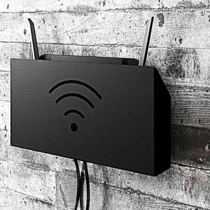 Router Shelf WiFi, Router Storage Box, Modem Cable Router Cover, Organized Power, Electronics Shelf , Wall Decor, 5G Internet Wall Mount