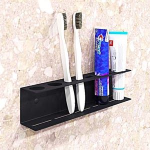 Stylischer Zahnbürstenhalter. Zahnbürstenhalter aus Stahl. Zahnpasta-Organizer. Badezimmer Organisation .Family Wandhalterung Zahnbürstenhalter