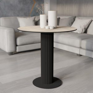 Table Legs, Iron Table Base, Metal Round Table Legs, 28 Inch Heavy Duty Pedestal Metal Table Base, Dining Furniture Legs Black or White