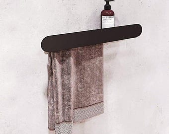 Metal bathroom hanging shelf STAINLESS STEEL, Stainless Steel Bathroom Organizer , Minimalist Design Bathroom Wall-Mounted Shelf.