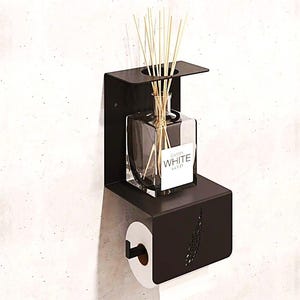 Porta carta igienica con ripiano, porta carta igienica da terra, porta rotolo carta igienica a parete, ripiano per rotolo carta igienica, accessorio per bagno