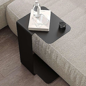 Metal Coffee End Table, Sofa Side Table, C Shaped End Table, Small Side Table Sofa, Table For Living Room, Iron Party Table