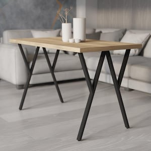 Paar Industriestil Metall Stahlbeine Grundrahmen für Esstisch Schreibtisch 28 Zoll (schwarz oder weiß)