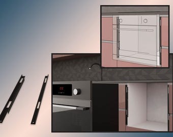 Zestaw pasków termoizolacyjnych do piekarnika do zabudowy, akcesoria kuchenne (Meble), długość profilu bocznego 600 mm, ochrona przed ciepłem w kuchni