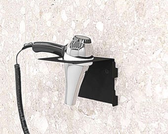 Support Mural Pour Sèche-cheveux Sans Perçage, En Acier Inoxydable Autocollant Pour Fer A Friser Et Lisseur 90054619